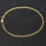Pulseira Masculina Grumet Fina Folheada a Ouro 18k - 20cm - Imagem 3