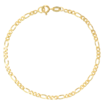 Pulseira Masculina Grumet Fina Folheada a Ouro 18k - 20cm