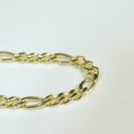 Pulseira Elos Estilo Figaro 3x1 Folheada a Ouro - 20cm - Imagem 2