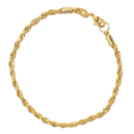 Pulseira Feminina Cordão Baiano Folheada a Ouro 18k - 18cm
