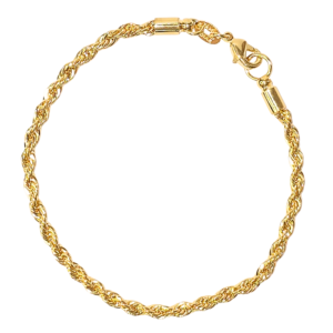 Pulseira Feminina Cordão Baiano Folheada a Ouro 18k - 18cm