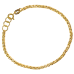 Pulseira Masculina Veneziana Grossa Folheada a Ouro 18k - 18cm