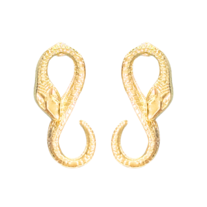 Brinco Formato Serpente - Folheado a Ouro