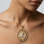 Pingente Medalha São Jorge com Borda Trabalhada - Folheado a Ouro 18k - Imagem 3