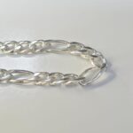 Pulseira Masculina Elo Figaro 3x1 Folheada a Prata - 22cm - Imagem 3