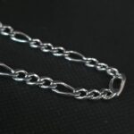Pulseira Masculina Figaro 22cm Folheada a Prata - Imagem 2