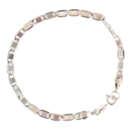 Pulseira Masculina Piastrine Prata - 22cm
