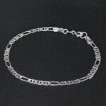 Pulseira Masculina Elo Marinha (Mariner) 3x1 Fina Folheada a Prata - 22cm - Imagem 3