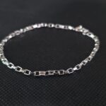 Pulseira Masculina Veneziana Longa Prata - 20cm - Imagem 3