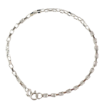Pulseira Masculina Veneziana Longa Prata - 20cm