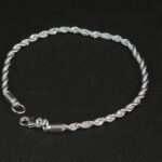 Pulseira Masculina Elo Cordão Baiano Folheada a Prata - 22cm - Imagem 2