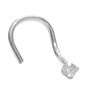 Piercing de Nariz Nostril Ponto de Luz em Prata 925