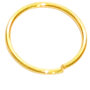 Piercing Argola Lisa Clássica 9mm - Folheado a Ouro 18k.