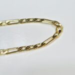 Pulseira Masculina Figaro Folheada a Ouro 18k - 20cm - Imagem 3